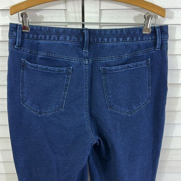 Zenergy By Chico's Knit Blue Denim Pants Size 1 (8) Full Length - Picture 8 of 12
